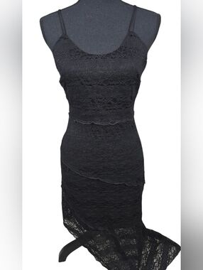 Rebellion Black Lace Sheath Dress